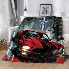 Плюшевий 3D-плед Ford Mustang 12429, 160х200 см