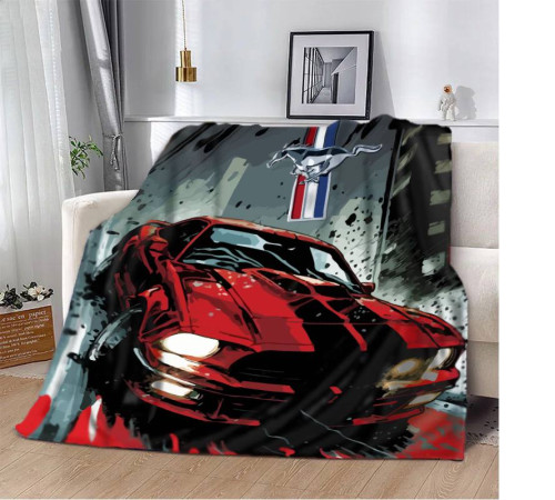 Плюшевий 3D-плед Ford Mustang 12430, 135х160 см