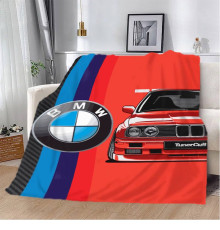 Плюшевий 3D-плед BMW Машина мрії 12436, 135х160 см