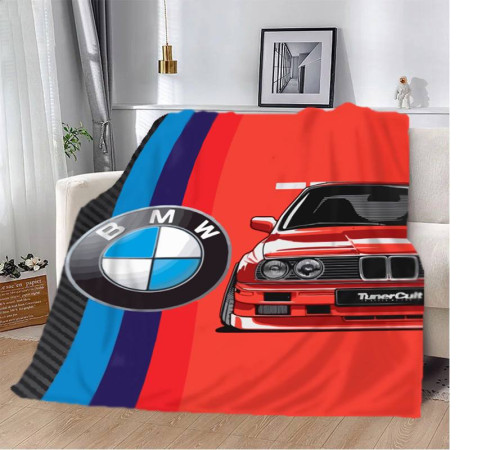 Плюшевий 3D-плед BMW Машина мрії 12436, 135х160 см