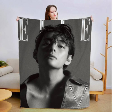 Плюшевий 3D-плед Kim Taehyung BTS №2 13368, 160х200 см