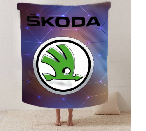 Плюшевий 3D-плед Skoda 12635, 135х160 см