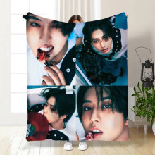 Плюшевий 3D-плед Stray Kids collage №1 15796, 135х160 см