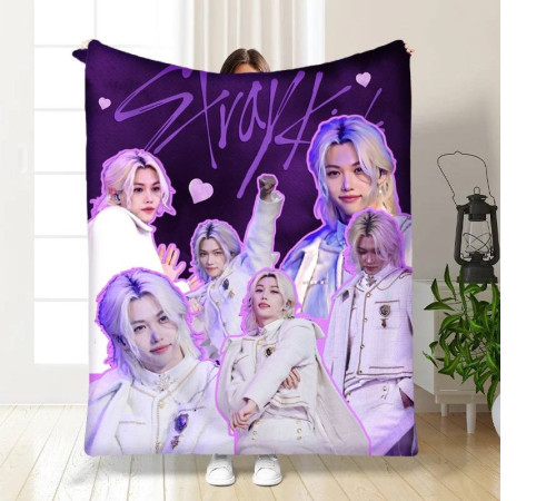 Плюшевий 3D-плед Stray Kids Felix №1 15779, 160х200 см