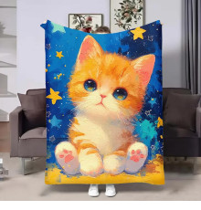 Плюшевий 3D-плед Зоряний котик 29002, 160х200 см