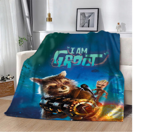 Плюшевий 3D-плед Марвел I am Groot 10601, 135х160 см