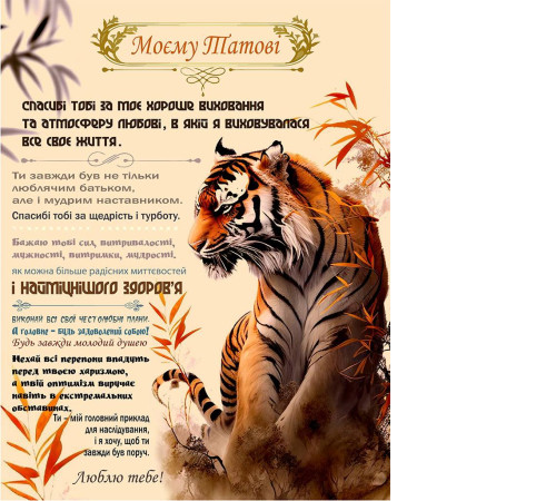Подарунковий 3D-плед зі своїми побажаннями "Сили і захисту" татові 11908, 160х200 см
