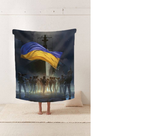 Патріотичний 3D-плед Сила та гордість 11625, 135х160 см